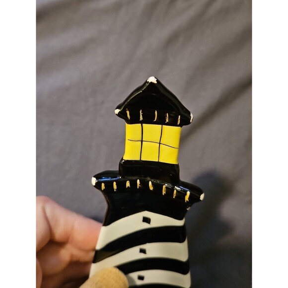 Sakura China Spoon Rest Coastal Breeze Lighthouse VTG 1998 Hand Painted 8.5" - Picture 4 of 7